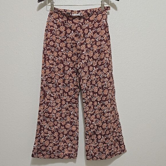 United Colors Of Benetton Brown and Cream Casual Palazzo Pants 38 (See Measureme - Picture 1 of 8